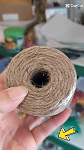 1 Cuộn dây thừng trang tri xơ dừa buộc hàng gói quà treo ảnh. Dây làm đồ handmade.