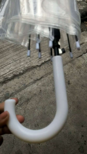 23" Transparent Umbrella with 8 Ribs and J-Handle – Clear Protection with Style