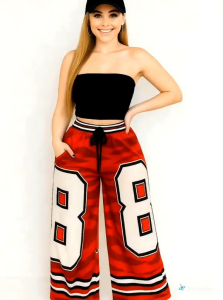 Celana Panjang Full Printing Baggy Pants Casual Fashion Woment Dance Trendy Bahan Full Nyaman Wanita Pita Stretch skena Hitam Kerja