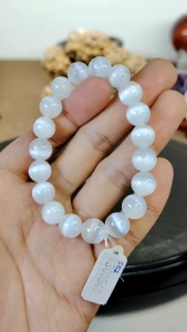Natural Mexico High Grade Selenite Crystal Beads Bracelet S02