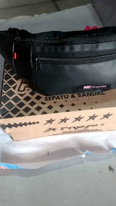 Tas selempang waistbag pria wanita/Tas pinggang hitam/Tas koin tas handphone