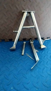 Raider 150 and Smash stand Set 304 Stainless 3mm Heavy Duty Stand  double tube