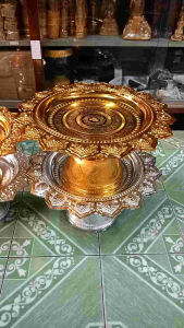 พานโตก42cm พานกะไหล่ พานพลาสติก พร้อมส่ง