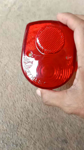 Mika stoplamp honda c70 merah polos bahan tebal