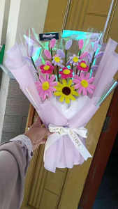 CUSTOM BUKET BUNGA KAWAT BULU SESUAI NAMA | HADIAH WISUDA |GIFT