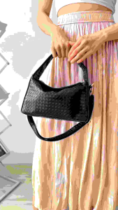 KYOMU" Tas Wanita Aki Totebag Shoulder Slingbag Kulit Anyaman Free Box