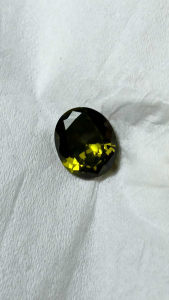 Batu akik sere hijau tua nempel kaca