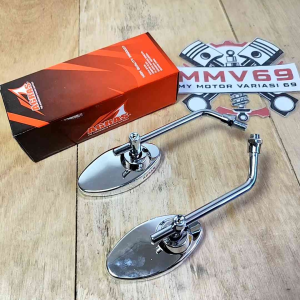 SPION KOTAK KECIL OVAL MODEL DAYTONA RETRO KLASIK TIGER MEGAPRO CB GLMAX C70 UNIVERSAL DRAT HONDA