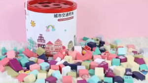 City Wooden Building Blocks(100/120 pcs)- Stacking Block Puzzle Montessori Early Educational Toys For Kids