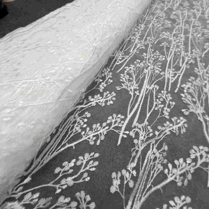 KAIN TULE FULL PAYET SEQUEN TERBARU MOTIF AKAR/KAIN TILE FULL PAYET MURAH DENGAN KUALITAS MEWAH/MURAH KAIN TULLE FULL BORDIR PAYET DENGAN HARGA PERSETENGAH METER