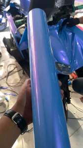 Skotlet Motor Biru Lembayung & Sticker Biru Lembayung Ungu
