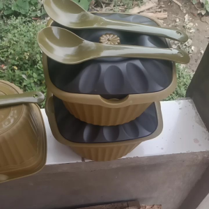 3/5/10 pcs Basi prasmanan kotak zamrud penyaji sayur mayur