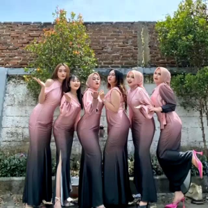 Bahan Kain Bridesmaid Gradasi || Satin Silk Gradasi || Dress
