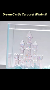 Lake Blue Crystal Castle Carousel Fish Tank Landscape Micro Landscape Fighting Fish Ornaments