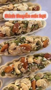 [Bán lẻ giá sỉ] 1Kg Bánh thuyền mix hạt dinh dưỡng thuyền ngũ cốc không đường ăn vặt ăn kiêng ăn healthy