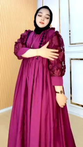 Dres marun tuwill brokat terbaru betseler