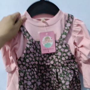 Dress Anak import tebal adem Usia 2-4 tahun pink kekinian