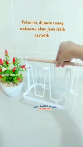 Rak gelas organizer / rak tempat penyimpanan gelas cangkir