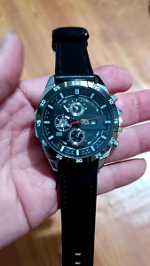 JAM TANGAN PRIA/COWOK ANTI AIR CHRONO VARIASI TANGGAL AKTIF TALI KULIT