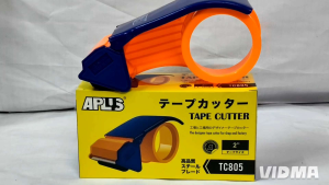 Aplus 2" plastic tape cutter blue and orange with steel blade TC805