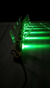 PAKET SET 7 KANCO AKRILIK (5mili) + DUDUKAN LAMPU LED WARNA HIJAU PENGUMPUL IKAN