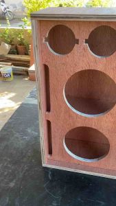 ตู้ลำโพงเปล่างานดิบไม้แท้ 15มิล 6.5นิ้ว 8ดอก 8 หนัง