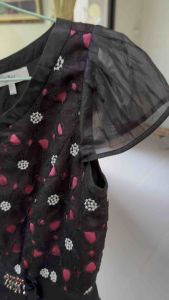 ชุดเต้นรำ ชุดเดรสสั้น ชุดออกงาน ชุดลายดอกผ้าชีฟอง