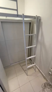 Helper loft bed with sliding door wardrobes customize