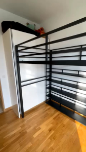 Loft bed customize with book shelves