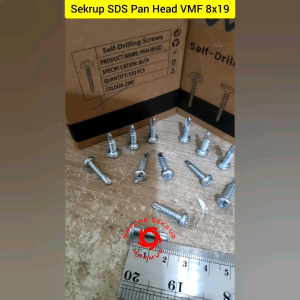 (50 pcs) Sekrup Roofing SDS PH 8x19 / Skrup Baja Ringan Pan Head 1.9CM