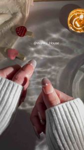 Pakai Kuku Handmade Penuh - Siri Bunga 15 - Dilengkapi dengan Kit Alat / 100% Handmade Wearable Nails - Flower Series 15 - Comes with Tool Kit