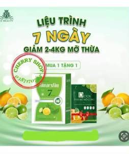 Kẹo Dẻo Chanh giảm mỡ tặng Detox hộp 7viên