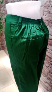 CELANA PANJANG HIJAU SERAGAM SEKOLAH MADRASAH kain katun drill