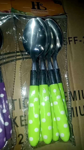 sendok lusinan isi 12 pcs motif polkadot sendok garpu polkadot