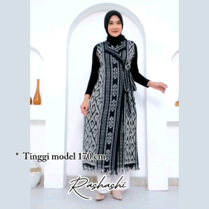 CLARISSA Long outer tenun wanita modern terbaru kardigan tanpa lengan yukensi bawah rawis tali samping kekinian baju tenun formal Outer Tenun Troso Asli Pakaian Wanita Ukuran Xxl Xxxl - Lazada