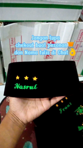 Peci Dewasa dan Anak Motiv NU hijau bisa pake nama