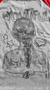 Kaos Atasan Wanita Lengan panjang / Kaos raglan sablon youtiful blkng / Kaos Cewek/ Kaos Oblong/ Baju Kaos Tshirt/ Tshirt wanita/ Tshirt cewek/ Baju Wanita