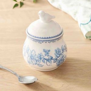 The Pioneer Woman Agatha Stoneware Sugar Bowl with Lid Blue or Green