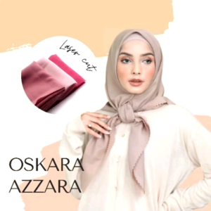 MURAH! HIJAB OSKARA LC POLOS SQUARE BAHAN POLYCOTTON PREMIUM AZARA LASER CUT JILBAB KERUDUNG SEGI EMPAT