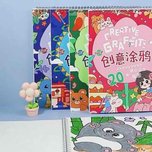 A4 Size Drawing Colouring Book With Stickers Buku Lukisan Warna A4尺寸画画填色贴纸本
