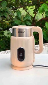 Ấm đun nước siêu tốc SHARP dung tích 2 lít Công suất 1500W 2 lớp cách nhiệt màu sắc sang trọng - Thương hiệu Nhật Bản Bảo Hành 6 Tháng