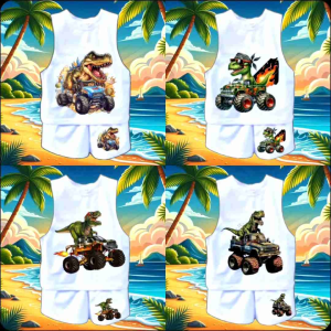 DINOSAURTRUCK CUTE Muscle Tee: A Stylish Choice for Kids