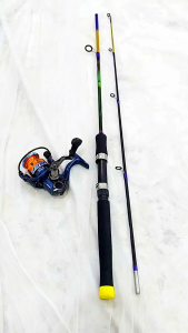 FREE MATA PANCING DAN SENAR Set Joran Spinning Fiber Solid Swan Gurame 150 + Reel Spinning Silver Zenn 1000 / set joran spinning fiber