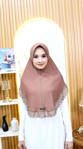 Kerudung Molie Renda Arumi Senada Terbaru Kekinian