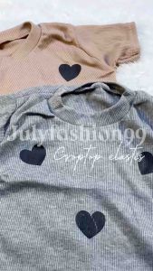 JULYFASHION - Atasan Wanita Crop Top Wanita Fumiko RIB 01