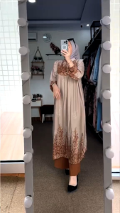 Pelangi Set Setelan Viral Rayon Diamond Setelan Long Tunik Camelia Setelan Viral Wanita Oneset Jumbo Kekinian