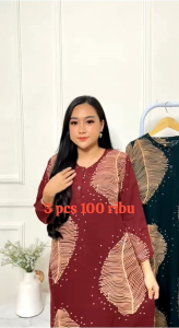 Daster Lengan Panjang Daster Longdress Busui Bahan Rayon Kancing Depan