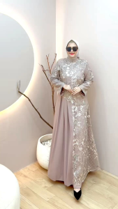 DRESS GAMIS MODE IZRA TERBARU BY ALODY 100%ASLI REAL ADA MODE SYAKIRA DAISY