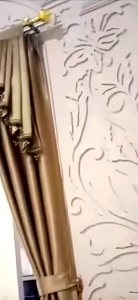 gorden gelombang spanyol klasik satu set hordeng jendela dan pintu