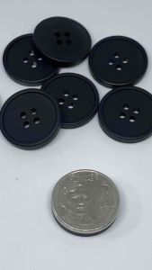Negro | 6pcs. QQ- Matt Black Button 4 Holes 30/4 | 34/4 Negro Butones